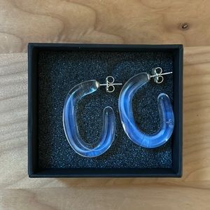 Leigh Miller clear glass earrings